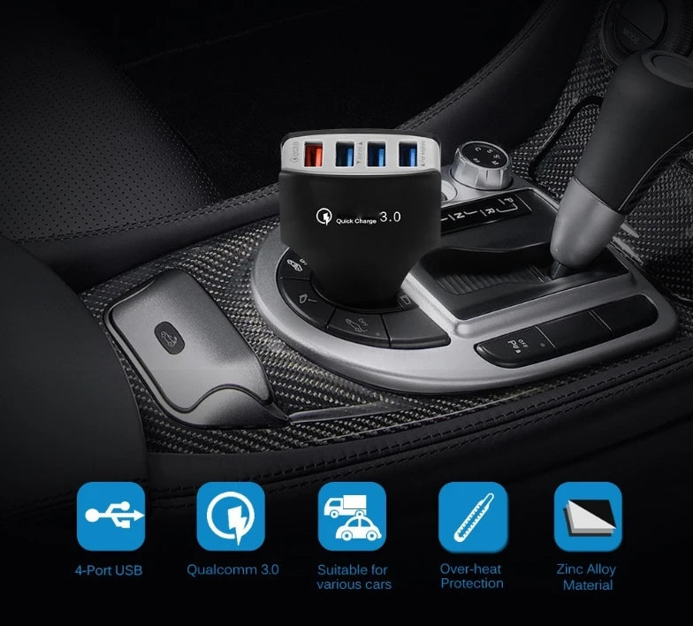 4USB QC 3.0 4Ports USB Car Portable Charger - Premium Chargers & Powerbanks from Dressmycell.com - Just $15! Shop now at Dressmycell.com 4USB QC 3.0 4Ports USB Car Portable Charger - Premium Chargers & Powerbanks from Dressmycell.com - Just $15! Shop now at Dressmycell.com